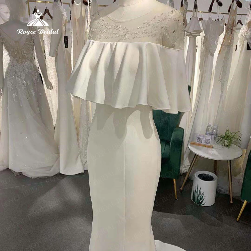 Simple Off The Shoulder Ruffles Wedding Dresses 2023 Mermaid Femininos Elegante Soltinho Bride Grown Vestidos De Novia Nuevos