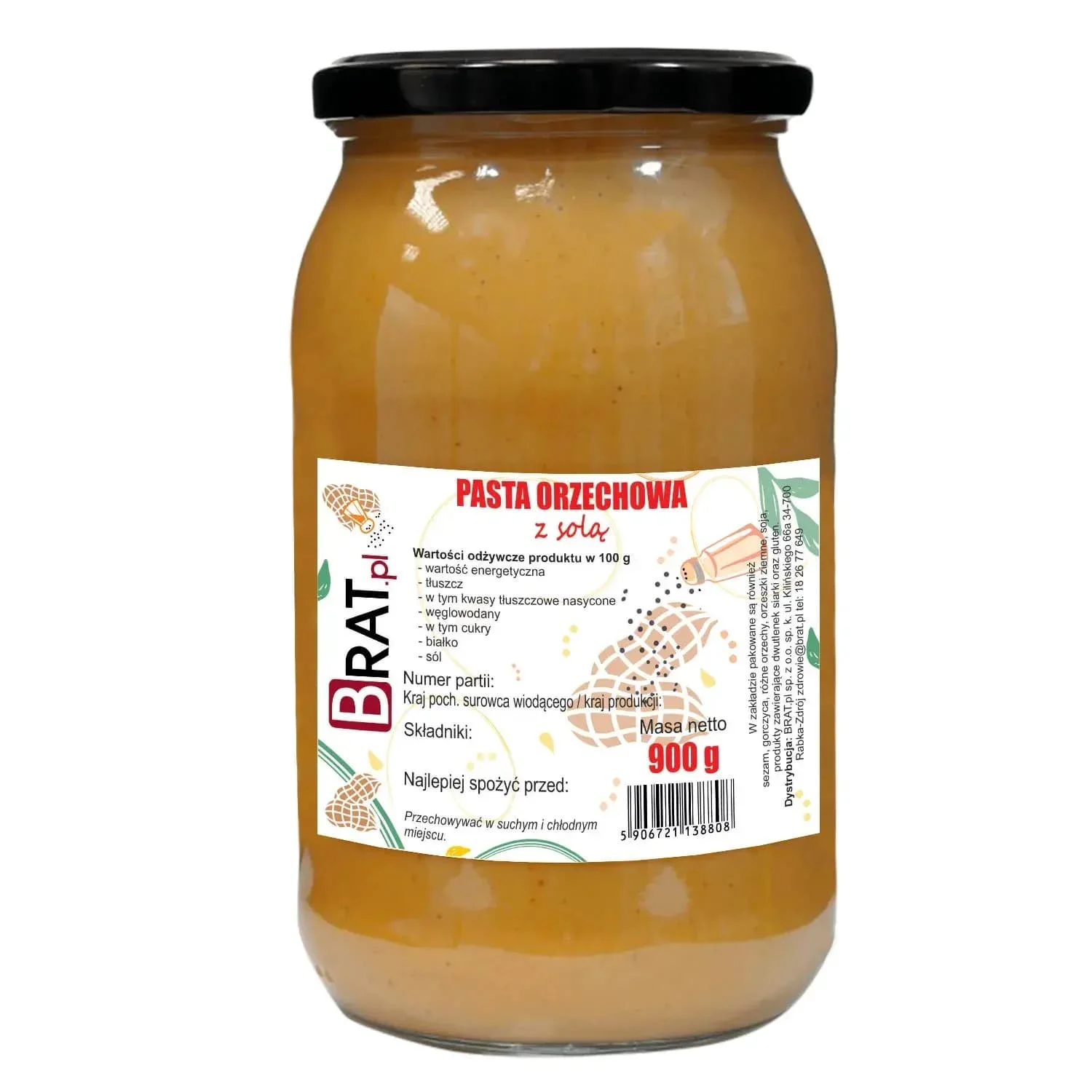 Pasta orzechowa z solą 900g