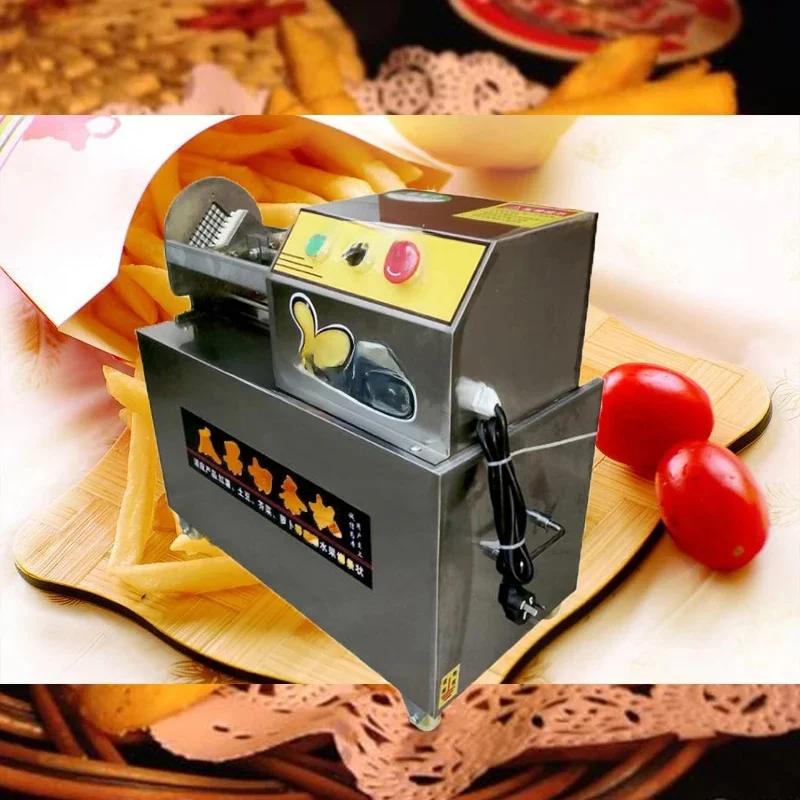 Commercial Electric Potato Chip Slicer, Small Vegetable Cutter, Factory French Fry Cutting Machine