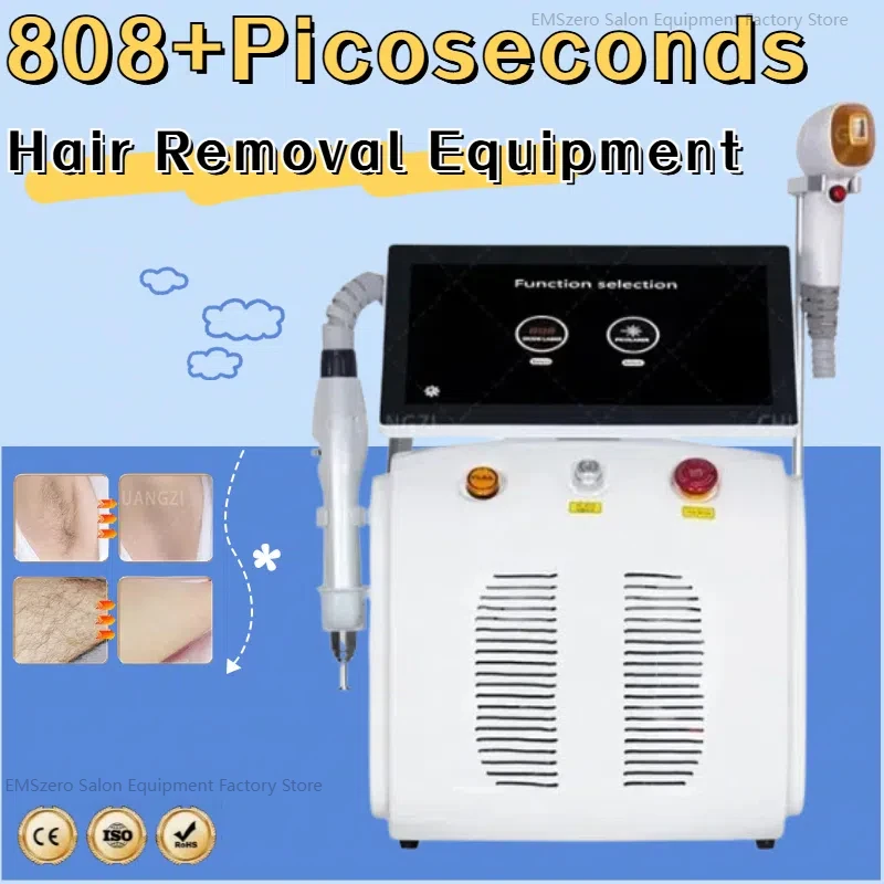 Diode Laser Hair Removal Device 2 in 1 Picosecond Laser Tattoo Removal and Hair Removal Switcher Professional Beauty