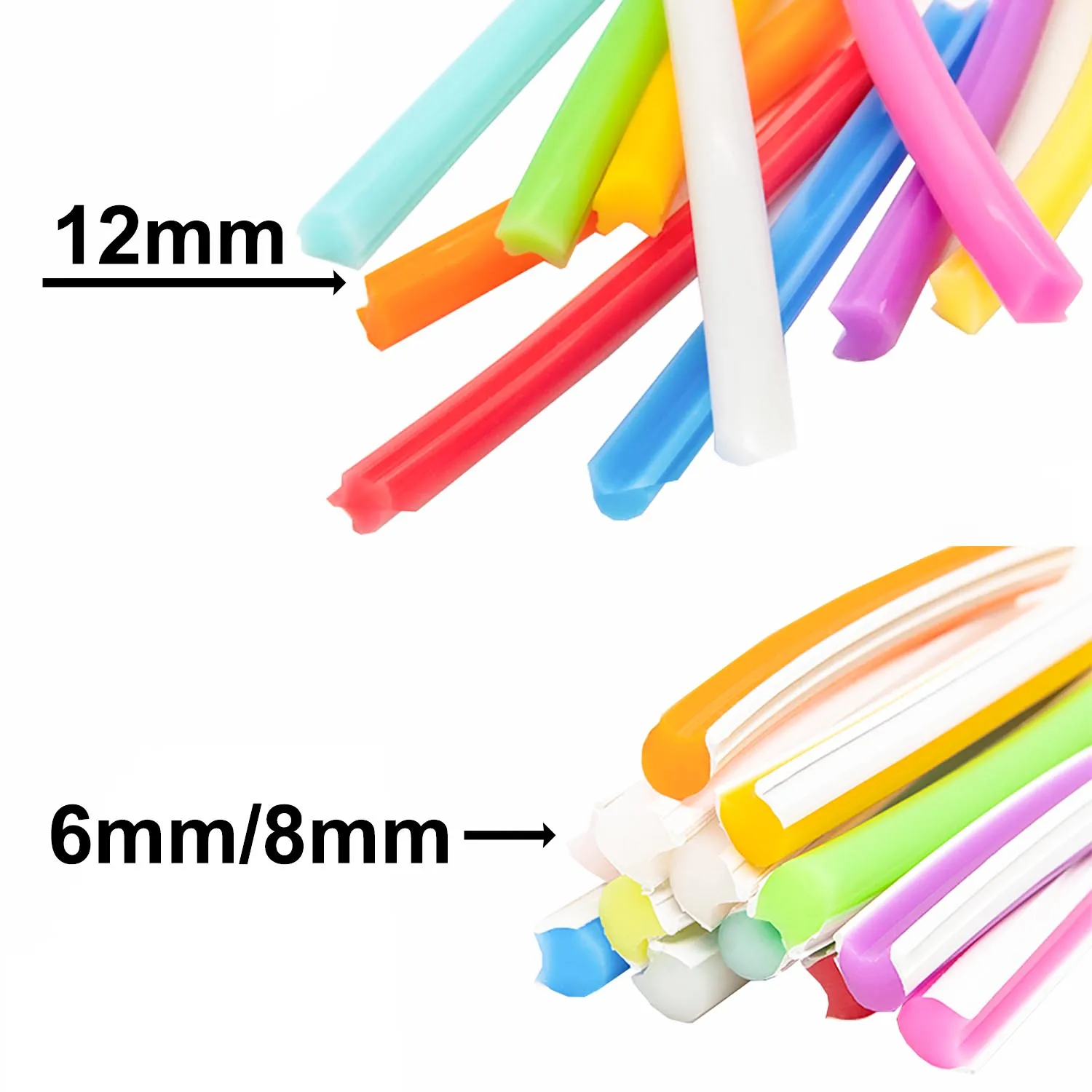 6mm 8mm12mm Separate Silicone Neon Strip Flexible  soft led neon separated bendable silicone tube Waterproof IP67 12V