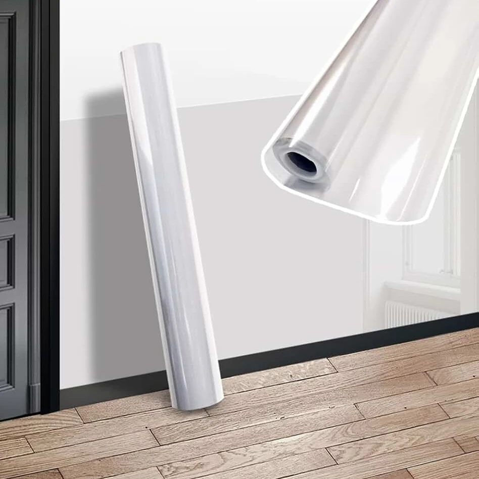 45cm Kitchen Wallpaper Transparent Electrostatic Protective Film Oil-Proof Wall Sticker Waterproof Paper Home Decoration
