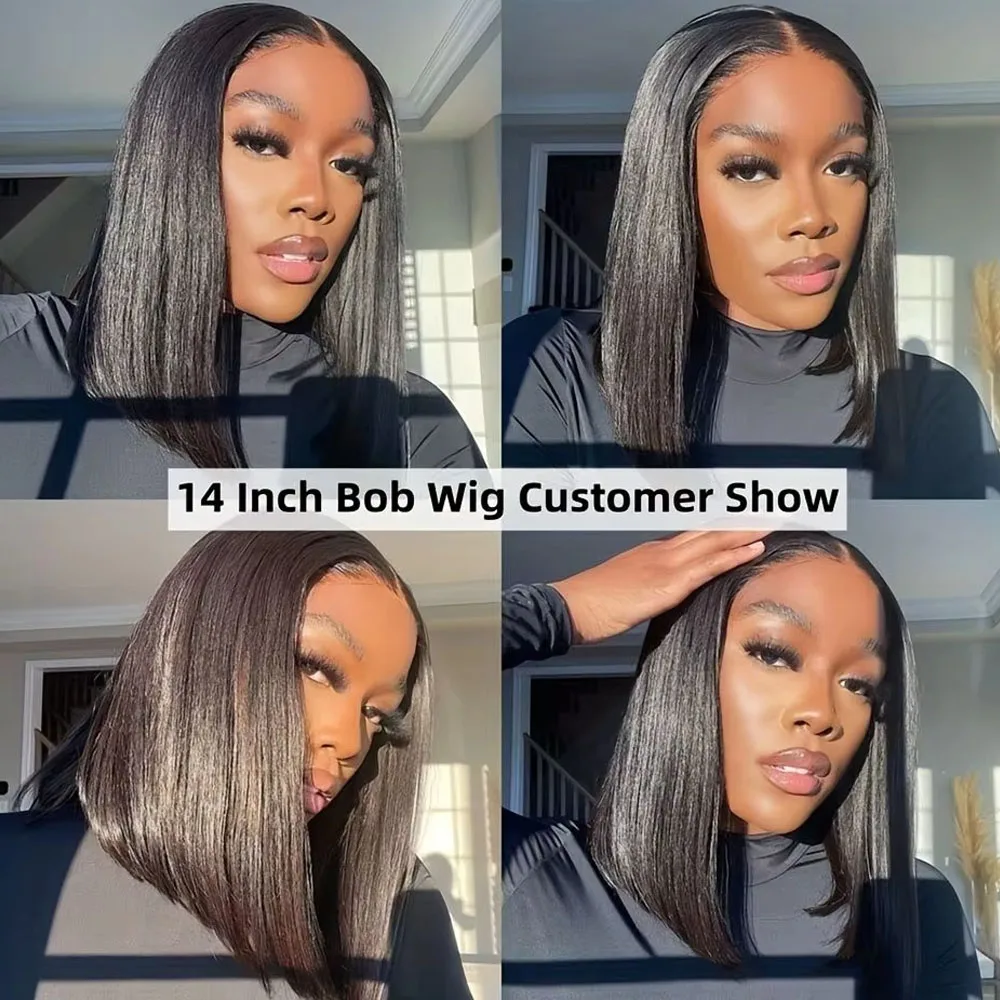 Bob Wig Human Hair Lace Front Wigs Human Hair Human Hair Wigs Hd Transparent 13X4 Straight Lace Frontal Bob Wigs Cheap wigs image 6