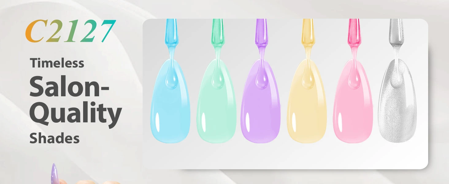 Makartt Pastel Gel Nagellack-Set, 6 Farben, 15 g, One N'Done, Rosa, Blau, Lila, Gelb, Grün, UV-Nagelkunst, Manikürezubehör – Detail 3