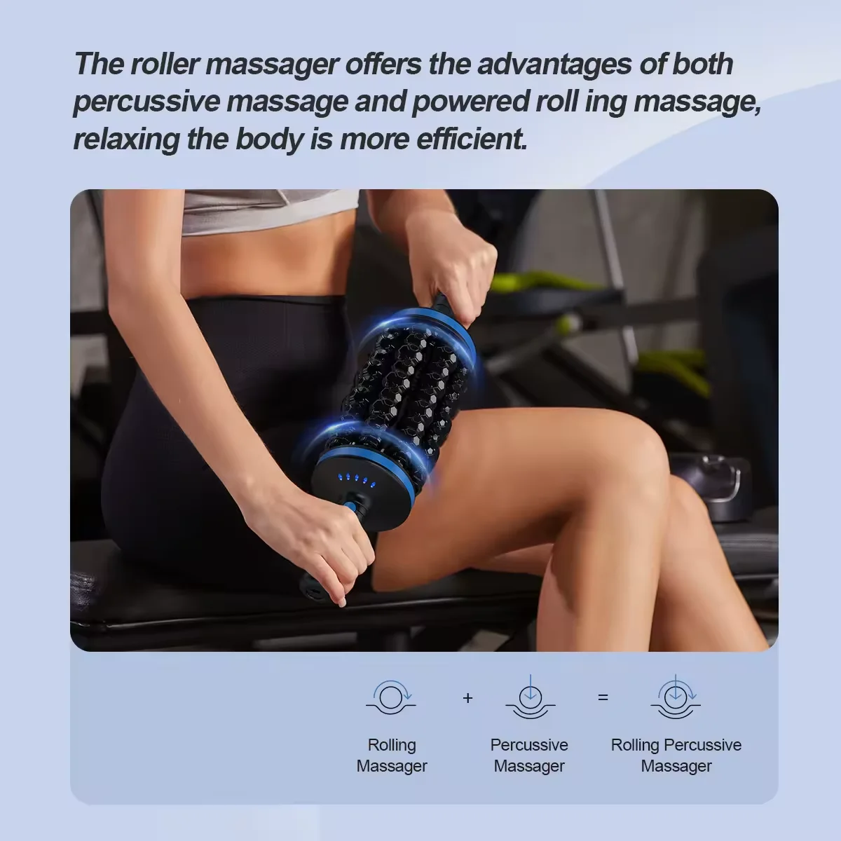 Massaggiatore a impatto rotolante Rullo per massaggio rilassante muscolare Cordless Sollievo dal dolore per il recupero dei tessuti profondi e dei muscoli per l'esercizio fisico