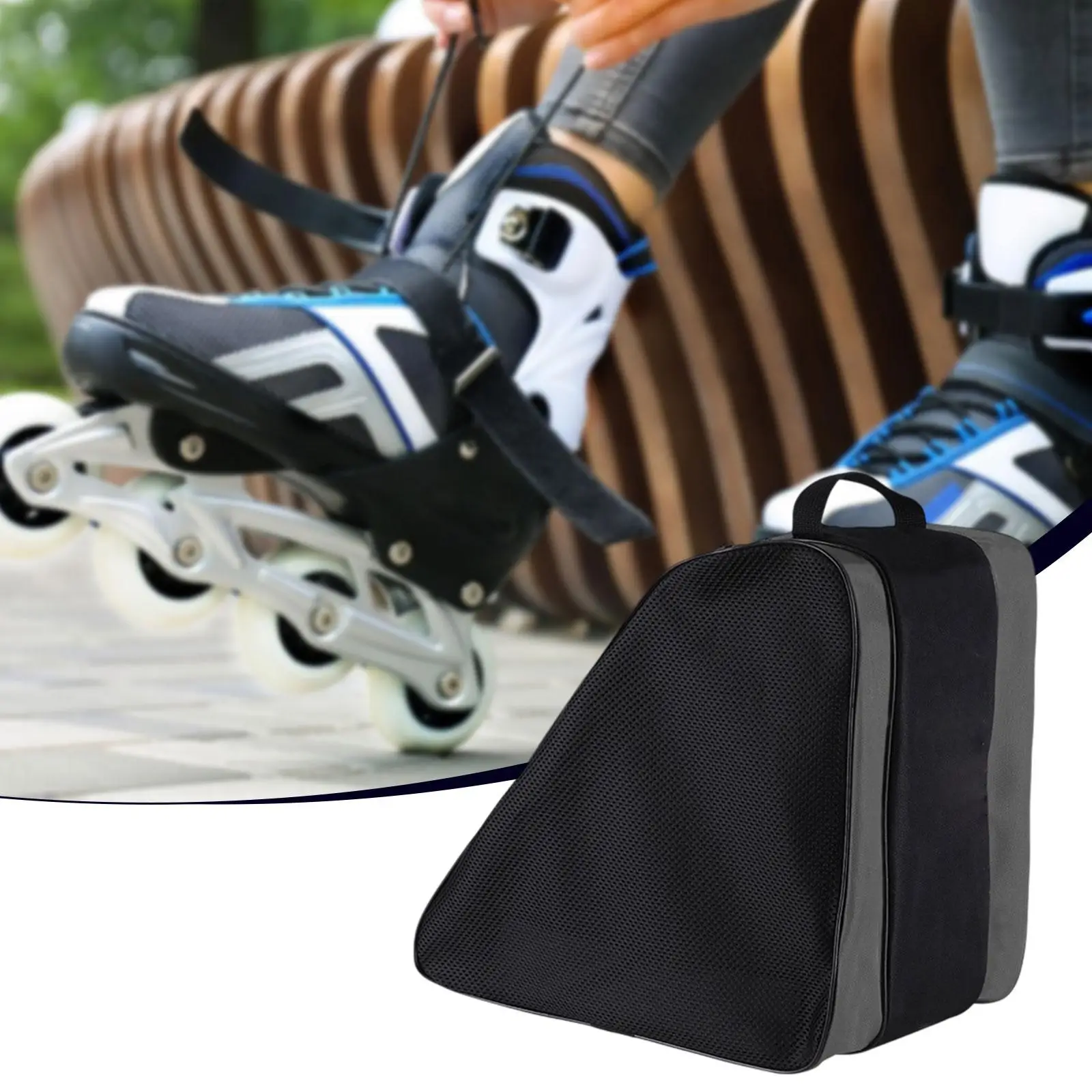 

Ice Skate Bag Breathable Skating Shoes Storage Bag Portable Quad Inline Figure Shoulder Bag for Men Boys Girls Rollerblades