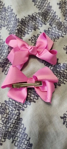 1pcs Solid Color Hair Bows with Clip for Baby Girls Boutique Plain Knot Ribbon Bowknot Hairpin Headwear Kids Hair Accessories photo review