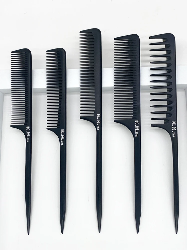 Professional Pointed Tail Wide Teeth Hair Styling Comb Anti-static Hair Dye Brush Rat Tail Combs Salon Tools Barber Accessories