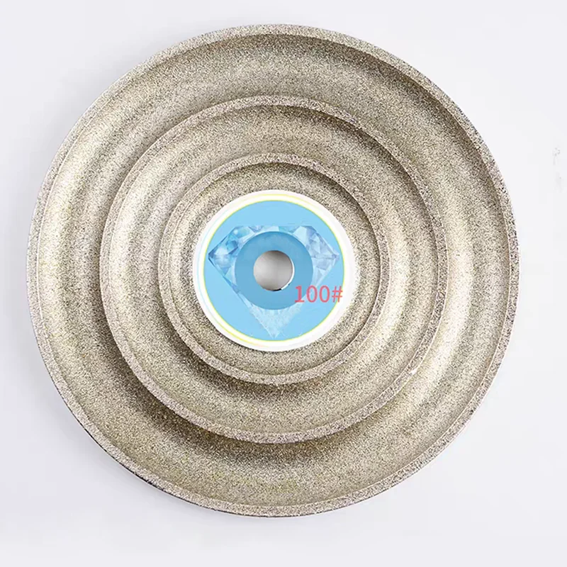 Dreirillen-Diamant-Cabochon-Polierscheibe in Eierform für Flachstrickmaschinen, 6 Zoll (150 mm) x 12 mm Innenloch – Detail 4