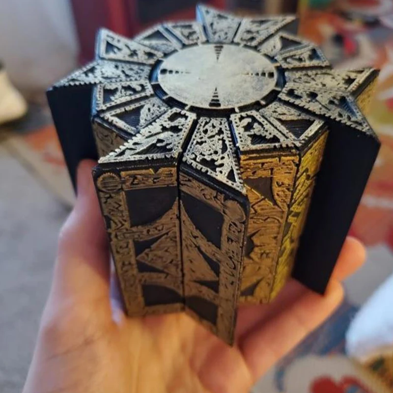 1:1 Hellraiser Puzzle Box Moveable Lament Horror Terror Figures Film Serie Hellraiser Cube IQ&EQ Test Toys Kids Gifts for Adults