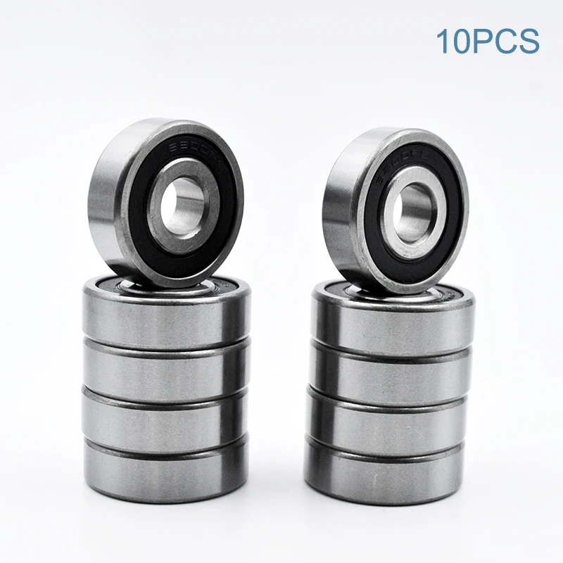 10pcs 6200 2RS ZZ 10*30*9mm 6200ZZ DDU 2Z Inner Diameter 10mm Chrome Steel Deep Groove Ball Bearings