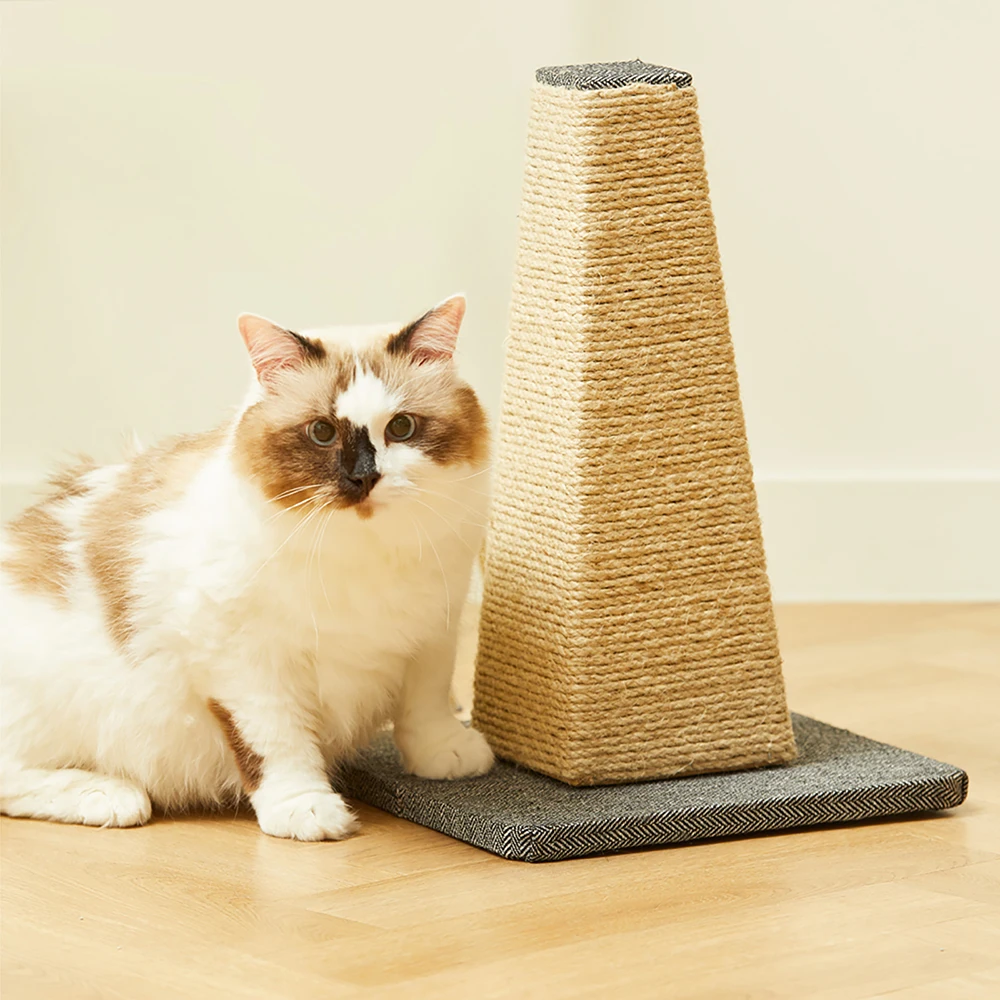 Four-sided scraper Cat Tower Herringbone