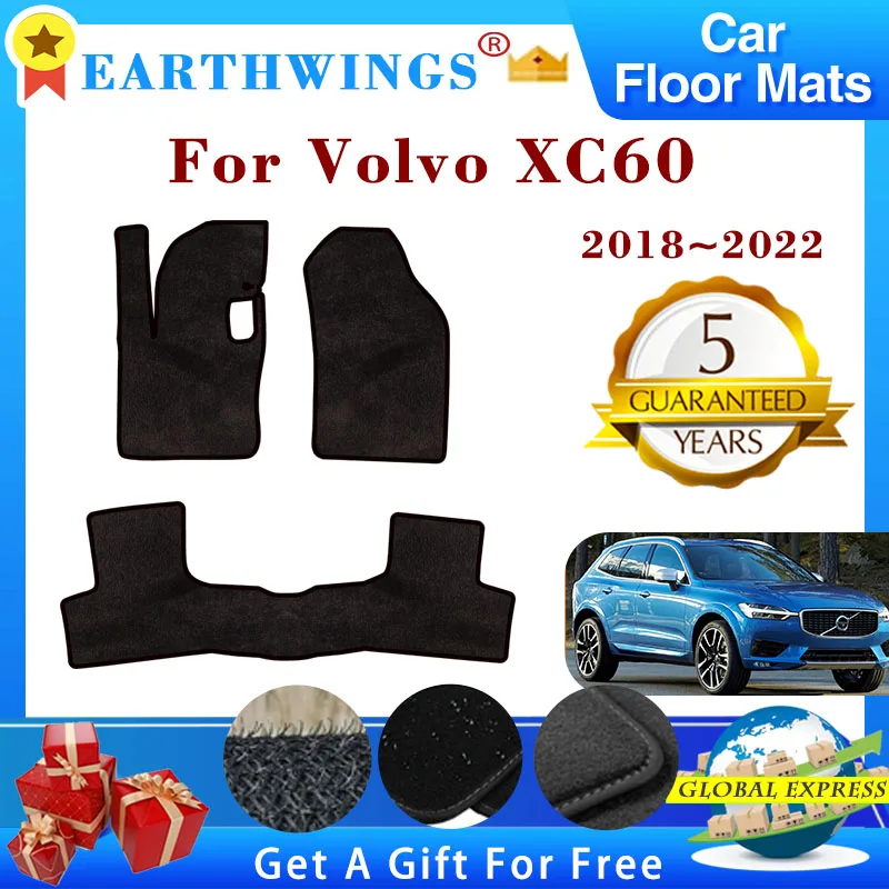 

For Volvo XC60 MK2 2018 2019 2020 2021 2022 Car Floor Mats Rugs Panel Footpads Carpets Cape Cover Foot Pads Stickers Accessories