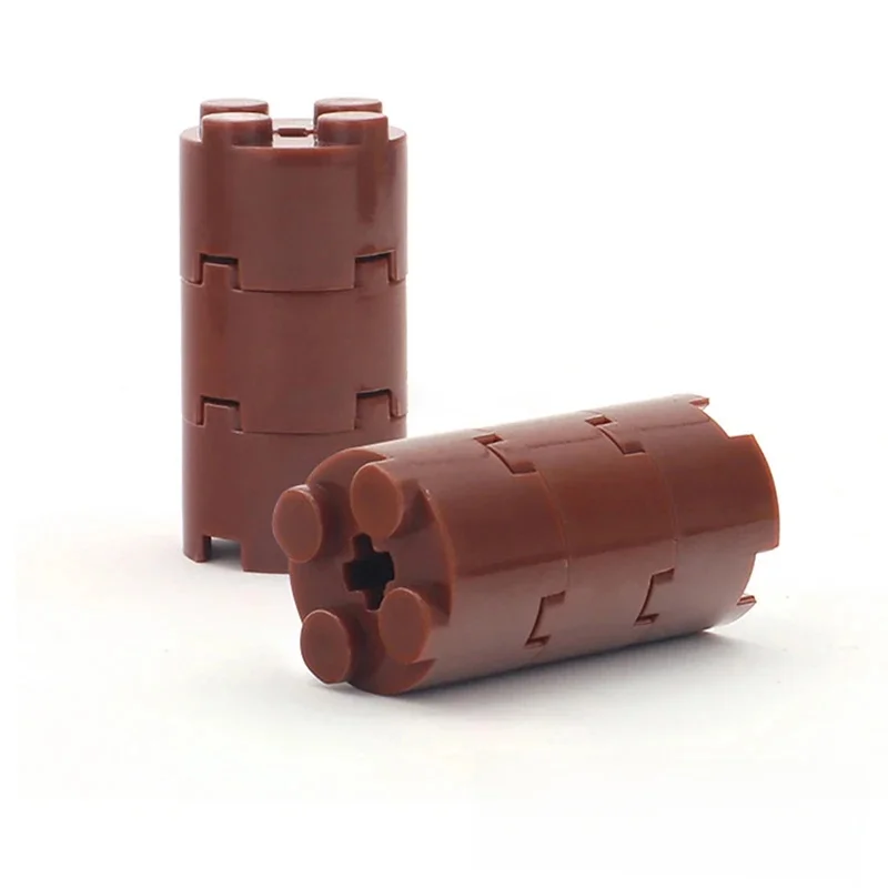 200 pièces bricolage blocs de construction chiffres épais briques cylindre 2x2 points éducatif créatif Compatible avec 6143 jouets pour les enfants