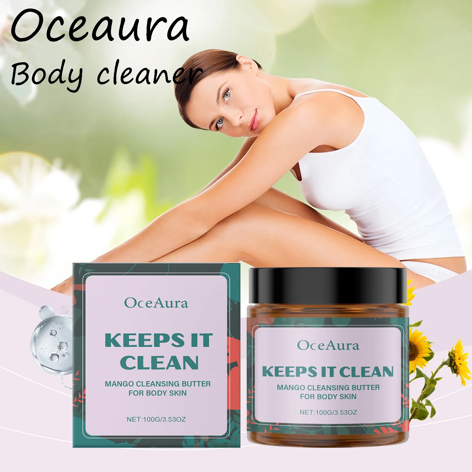 

Oceaura Skin Cleaning Cream Moisturizing Remove Pore Dirts Relief Discomfort Soothing Enhance Smoothness Body Cleaner Cream