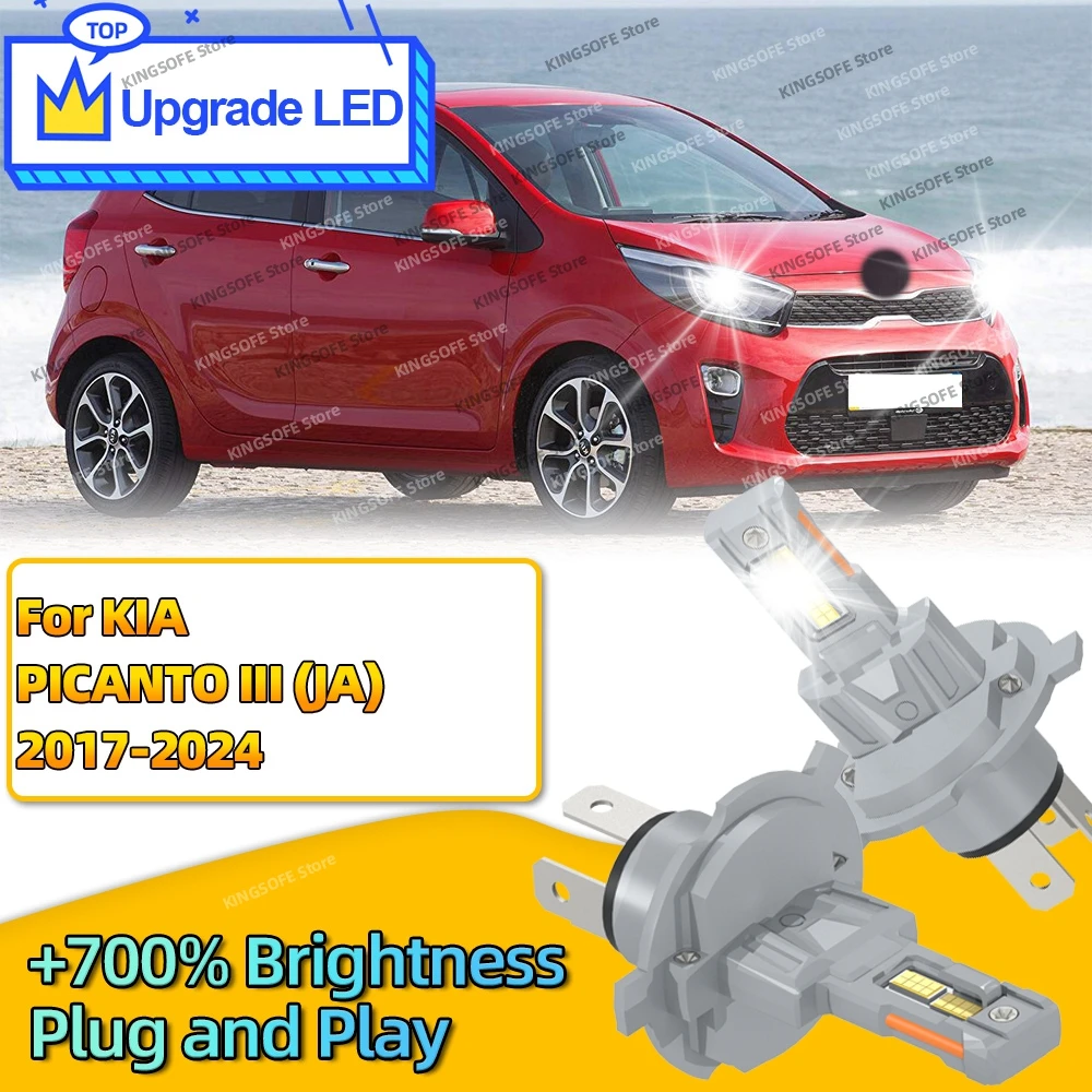 

2 шт. 30000LM светодиодные фонари H4 Hi/Lo Beam 6000K, автомобильная лампа для KIA PICANTO III JA 2017 2018 2019 2020 2021 2022 2023