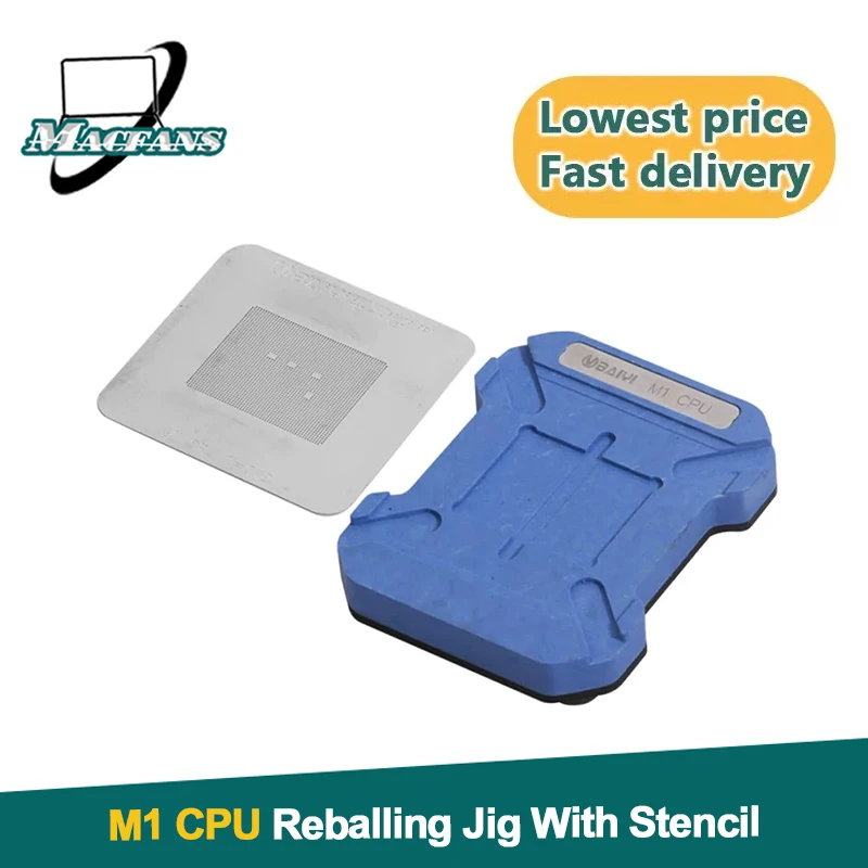 M1 CPU Reballing Jig with Stencil/Platform for Mobile IC Chip Planting Tin Tool High Temperature Resistant Tool/forBGA Reballing