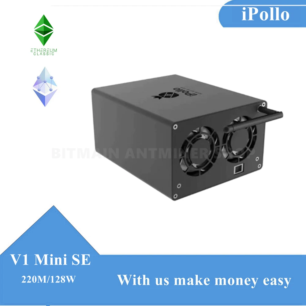 

iPollo V1 Mini SE 220M 400M Hashrate With WIFI ETC Miner with 116W Low Power Consumption Home ETC Mining