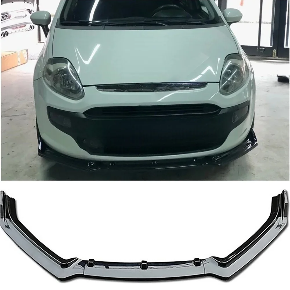 3 Pcs Front Bumper Lip For Fiat Punto Body Kit Car Accessories Spoiler Splitter Diffuser Flap Sport Bumper Exterior Parts