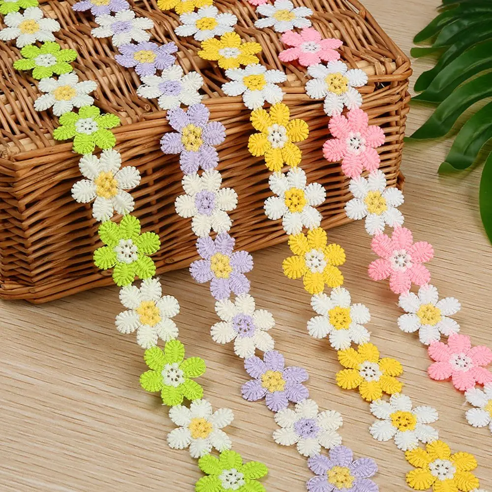 1 Inch Width Flower Lace DIY Arts And Crafts Materials Water Soluble Milk Silk Apparel Sewing Accessory Dream Catcher Making Kit