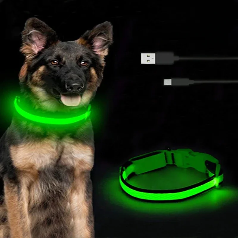 3 modi Hund Leuchtende Ladung Kragen Led USB Katze Hunde Halsbänder Abnehmbare Nacht Led Glow Hund Verlust Prävention Kragen Haustier zubehör