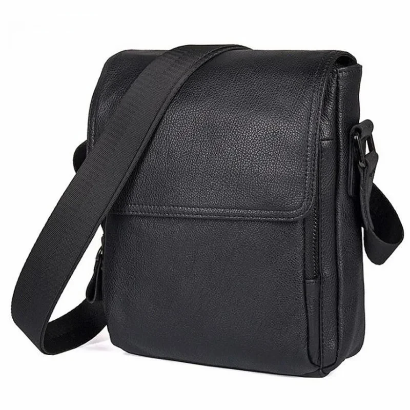 100% prawdziwej skóry torba na ramię męska torba najwyższej jakości codzienna torebka typu crossbody prosta konstrukcja torebka torby na ramię na prezent — zdjęcie 2