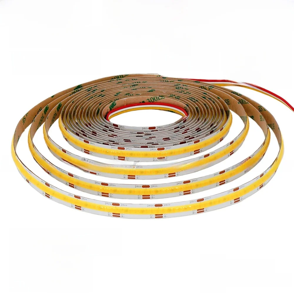 Professionele Cob Wwcw Led Strip Licht, 576Leds/M 840Leds/M, Cct, Cri90 Hoge Dichtheid Led Lint Tape 2700-6500K, Ip20, Led Verlichting - afbeelding 2