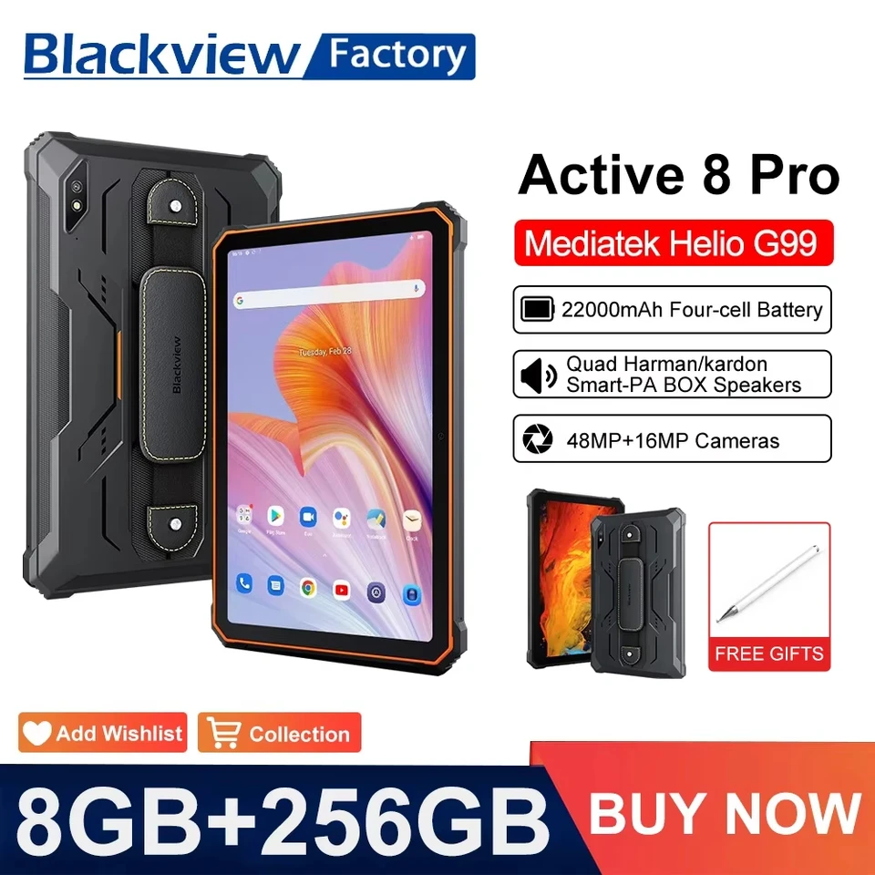 グローバル版 Blackview Active 8 Pro 頑丈タブレット 10.36インチ