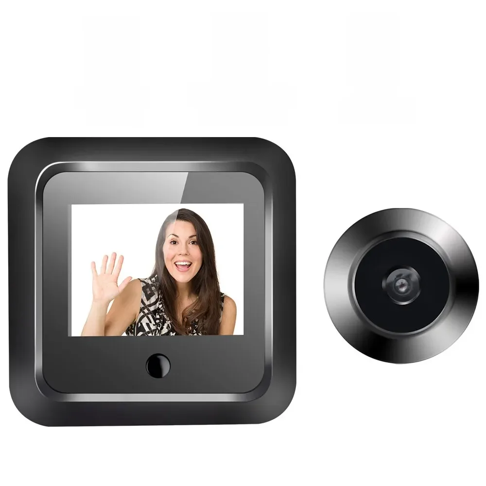 Câmera Smart Digital Door Viewer, Monitor de Segurança Peephole, Campainha Visual, 300000 Pixels,