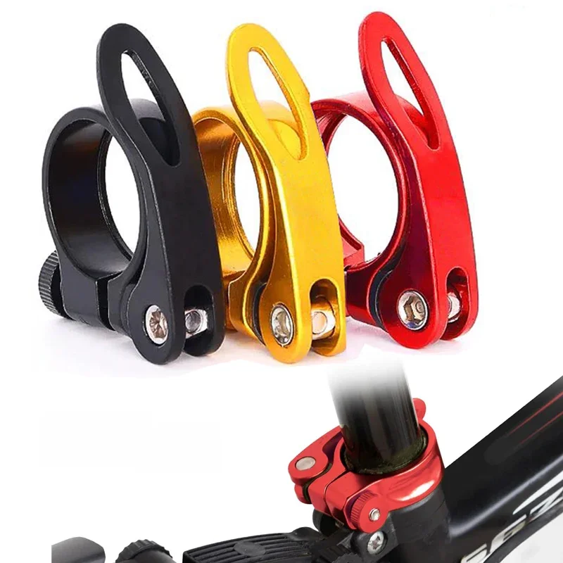 AliExpress Bike Seat Post Clamp Quick Release Aluminum Alloy Bicycle Seatpost Saddle Lock MTB 31.8mm 34.9mm