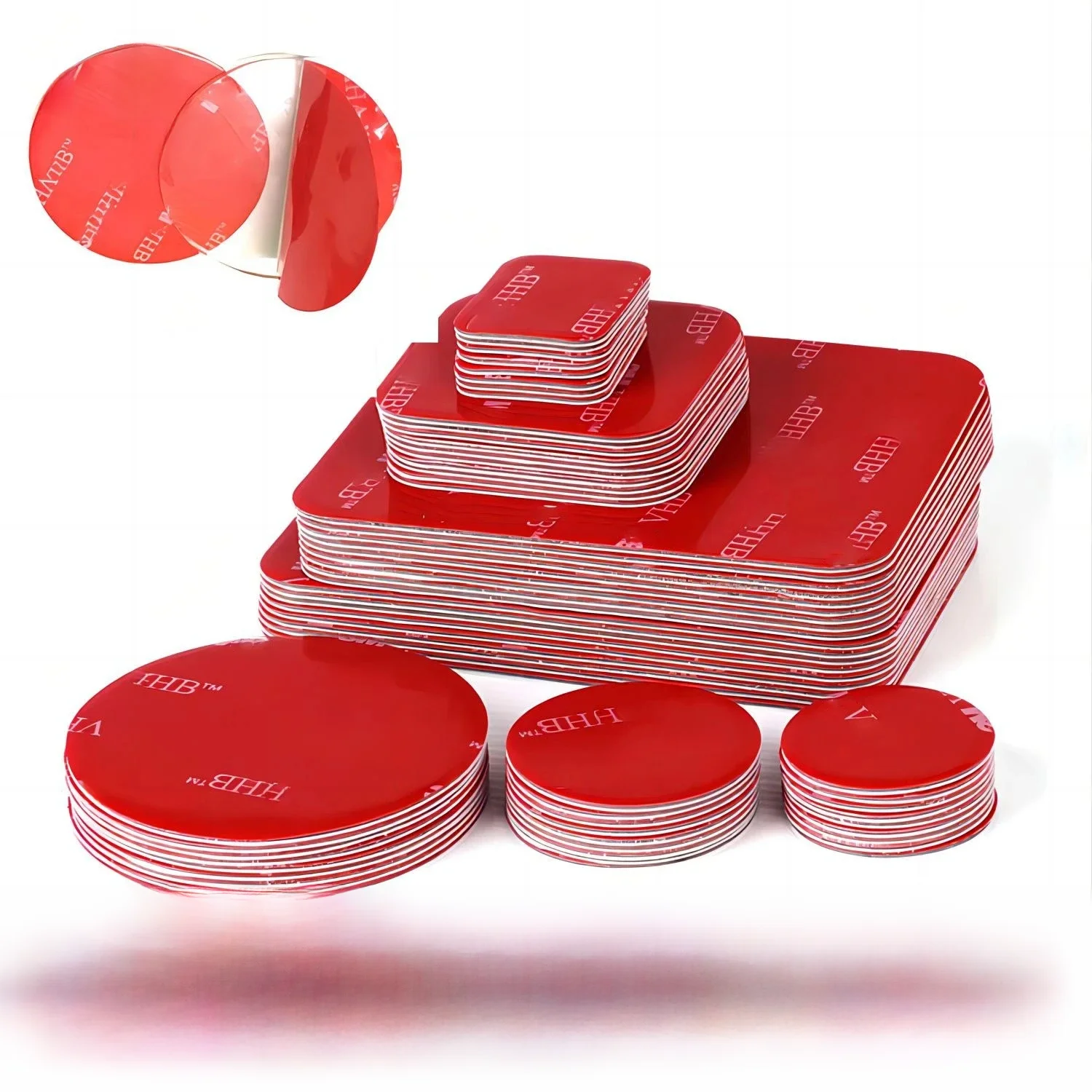 Ruban adhésif Double face en acrylique Transparent, Patch adhésif fort, étanche, sans Trace, résistance aux hautes températures