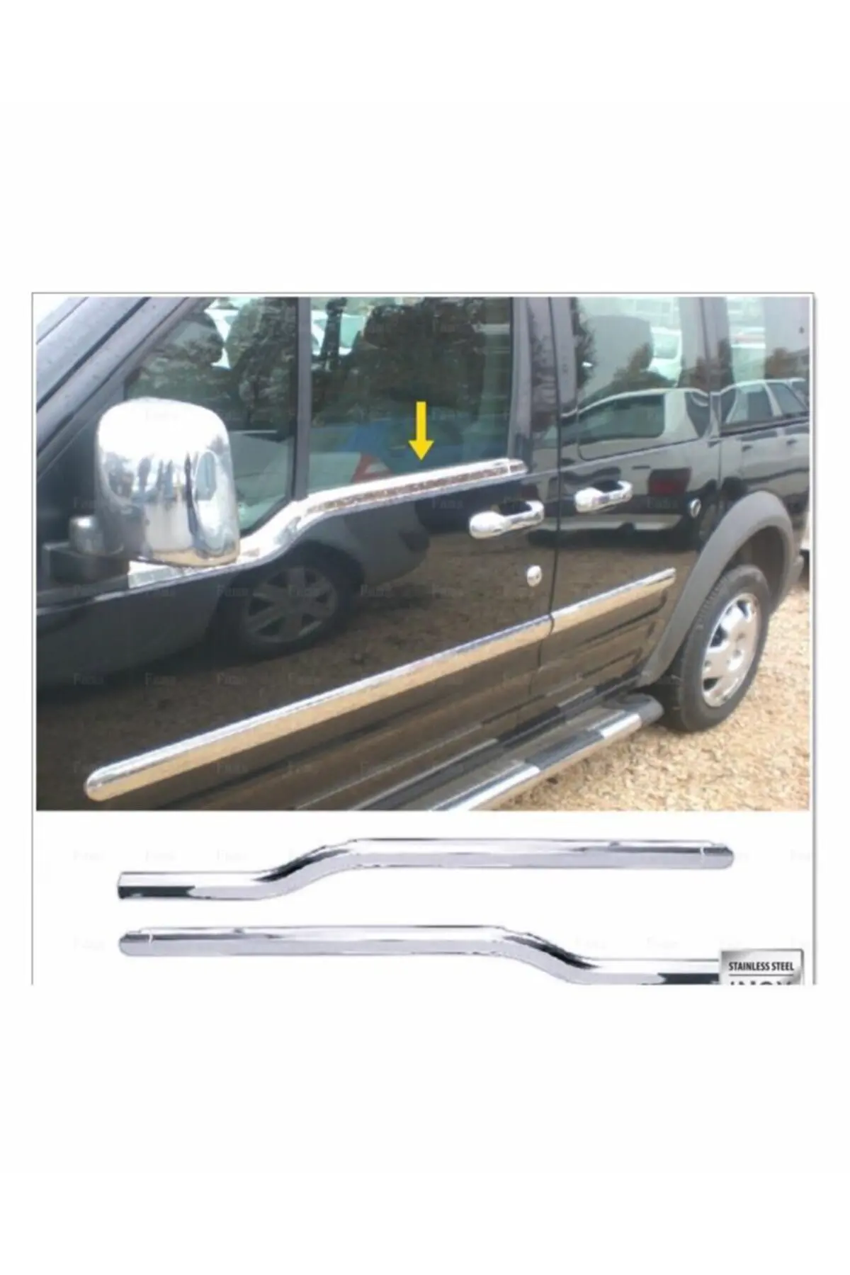 Ford Connect Compatible Chrome Window Streamer 2 Pcs. 2002 And Above Stainless Steel--Styling Car Auto tuning Accessories Flaps