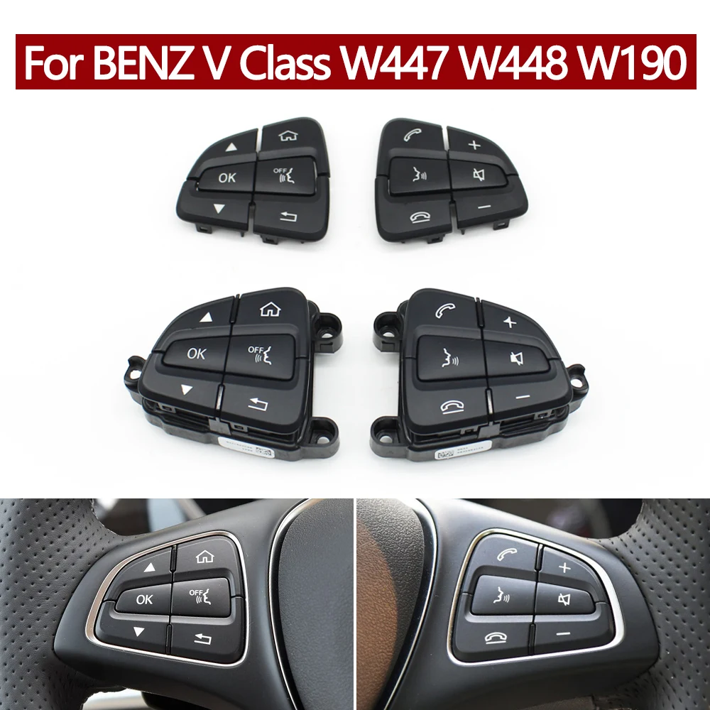 Car Steering Wheel Buttons Multi-function Control Switch Button For BENZ V Class W447 W448 AMG GT W190 0999050151