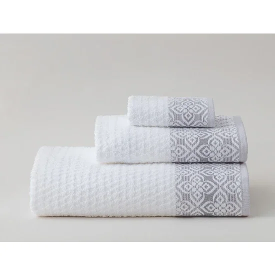 Madame Coco Fleur Face Towel  Product description: Fleur Face Towel - White/Grey