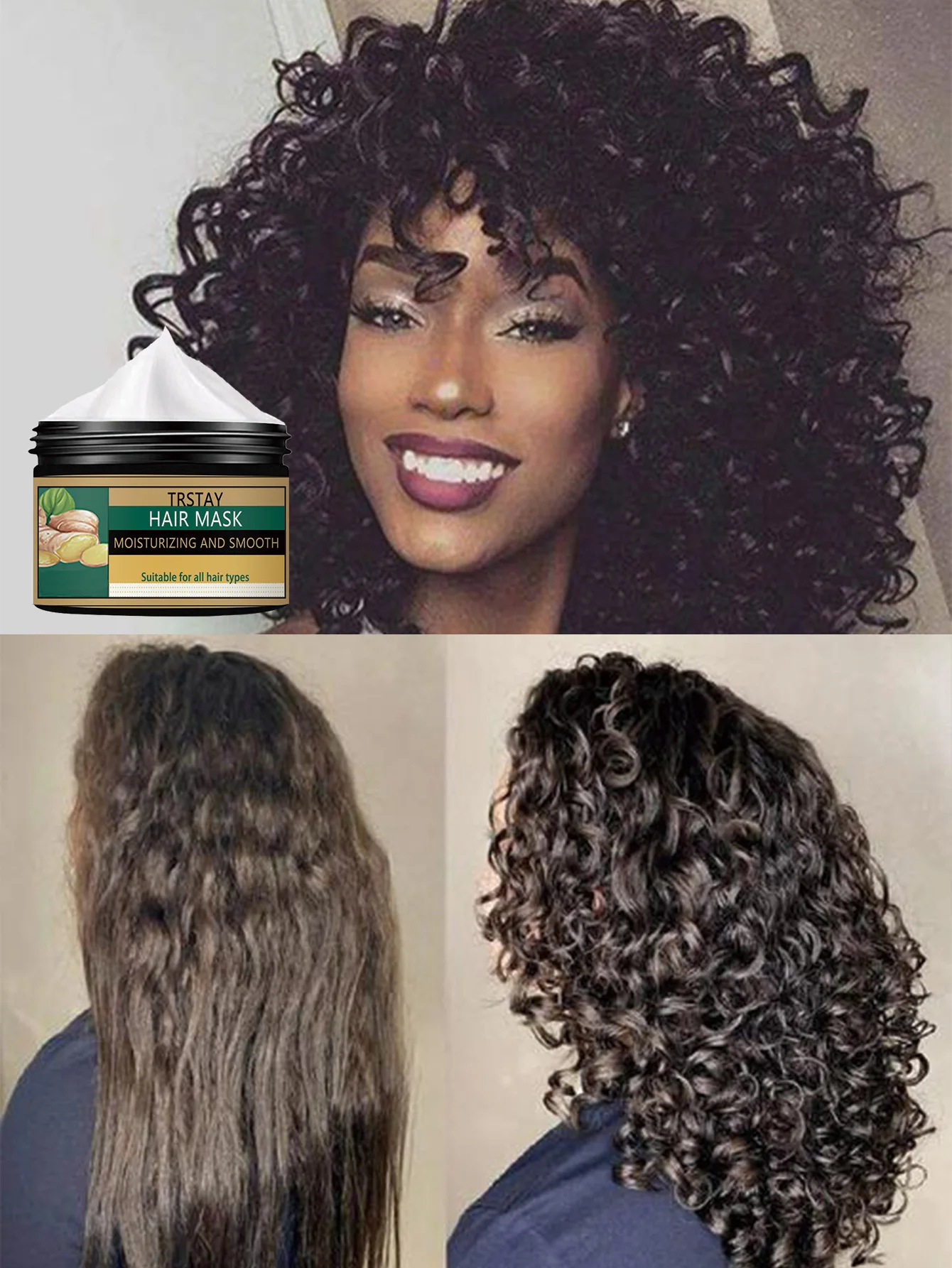 Moisturizing Smooth Nourishing Hair Cream Repairs Damaged Hair Scales Provides Non Sticky Touch Moisturizes And Wraps Around Hai - Image 2