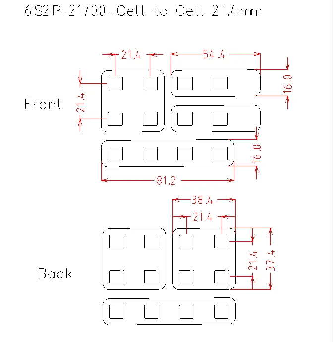 WELLGO  DIY Drone Battery Pack Copper Strips, Copper Busbars, High Current & Oxidation Resistant for 21700 Battery Cells