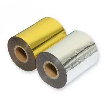 1 rollo de 5cm x 120M, lámina de estampado en caliente, servilleta laminada de transferencia de calor, tarjeta de visita dorada de PVC en relieve