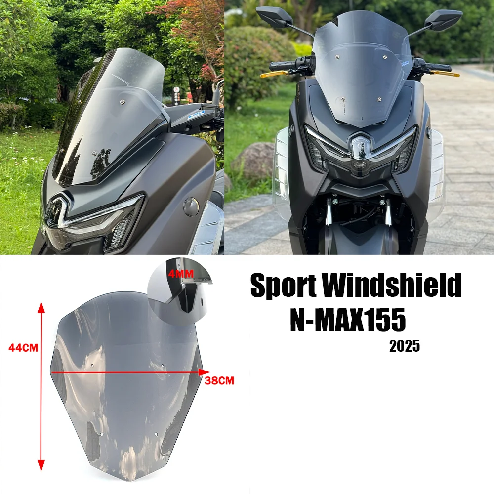 

2025 N-MAX155 Windshield For Yamaha NMAX 155 N MAX 155 Sport Windshield Competition Windshield NMAX Heightened Windshield