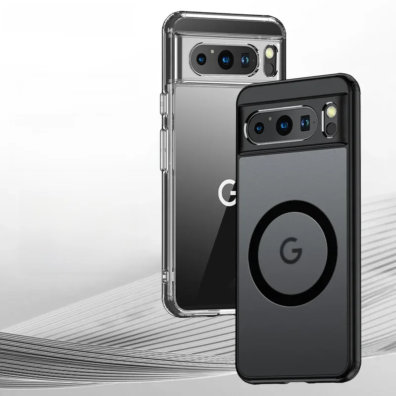 2024 mode Magnetische Fall Für Google Pixel 9 Pro 8 8A 7 Matt Polnischen Drahtlose Ladegerät