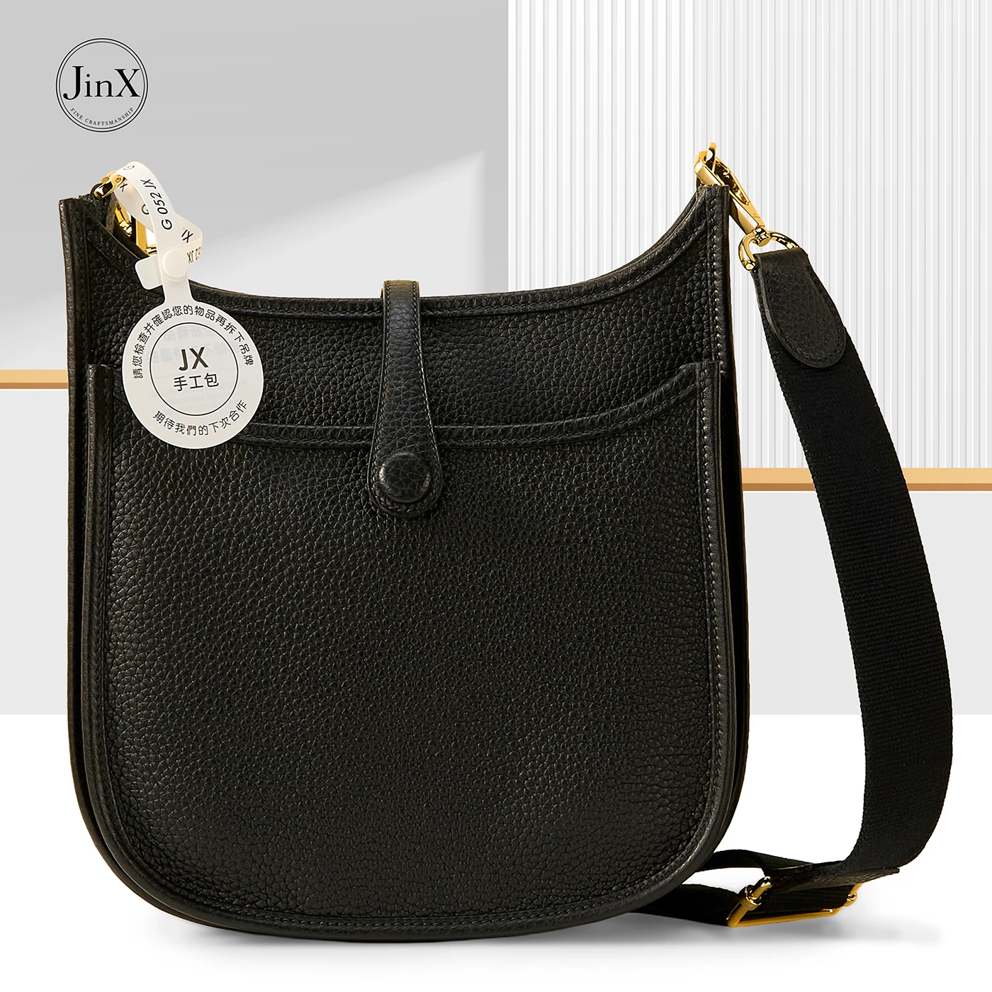Women Casual Genuine Leather Crossbody Bag  Soft Cowhide Rectangle Shoulder Bag Hasp Closure External Pocket Detachabl