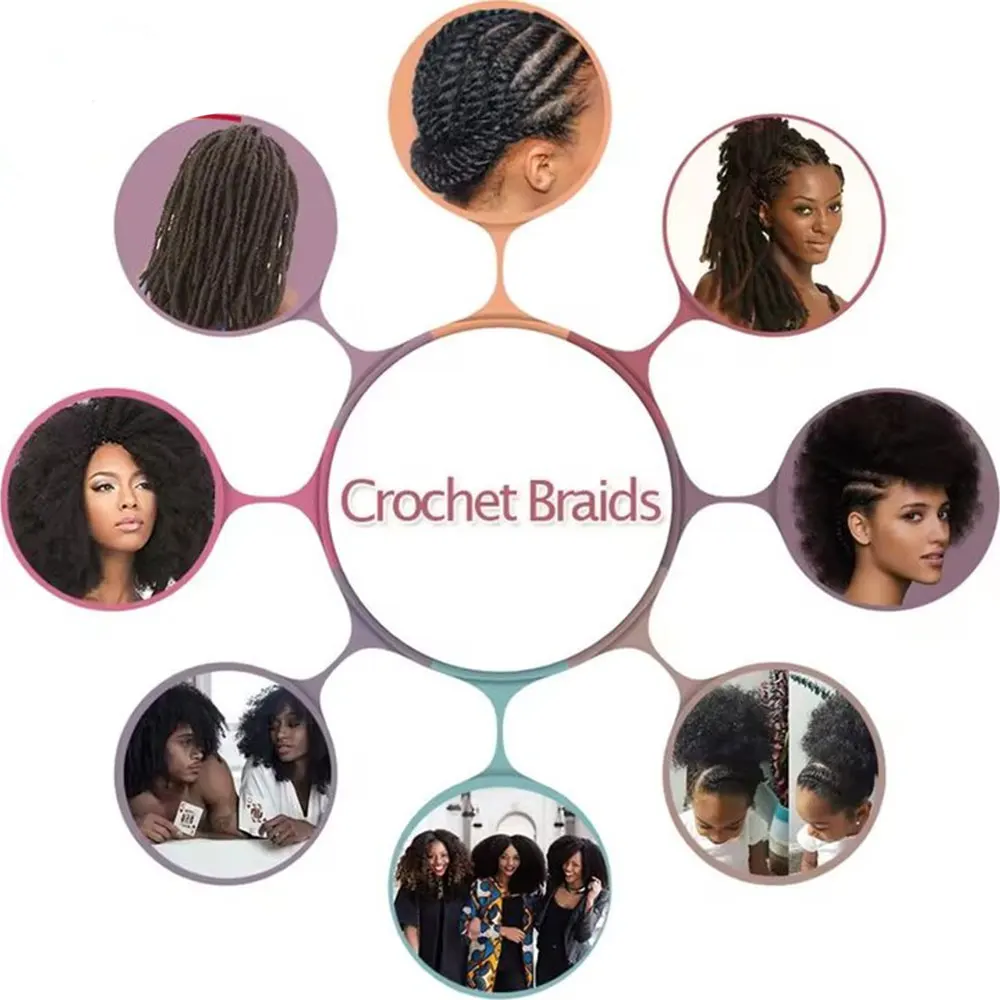 شعر بشري أفرو كينكيز لملحقات دريدلوك لوك إصلاح تجديل تويست ضيق شعر بشري أفرو غريب لـ Loc 1 حزم 50 جرام