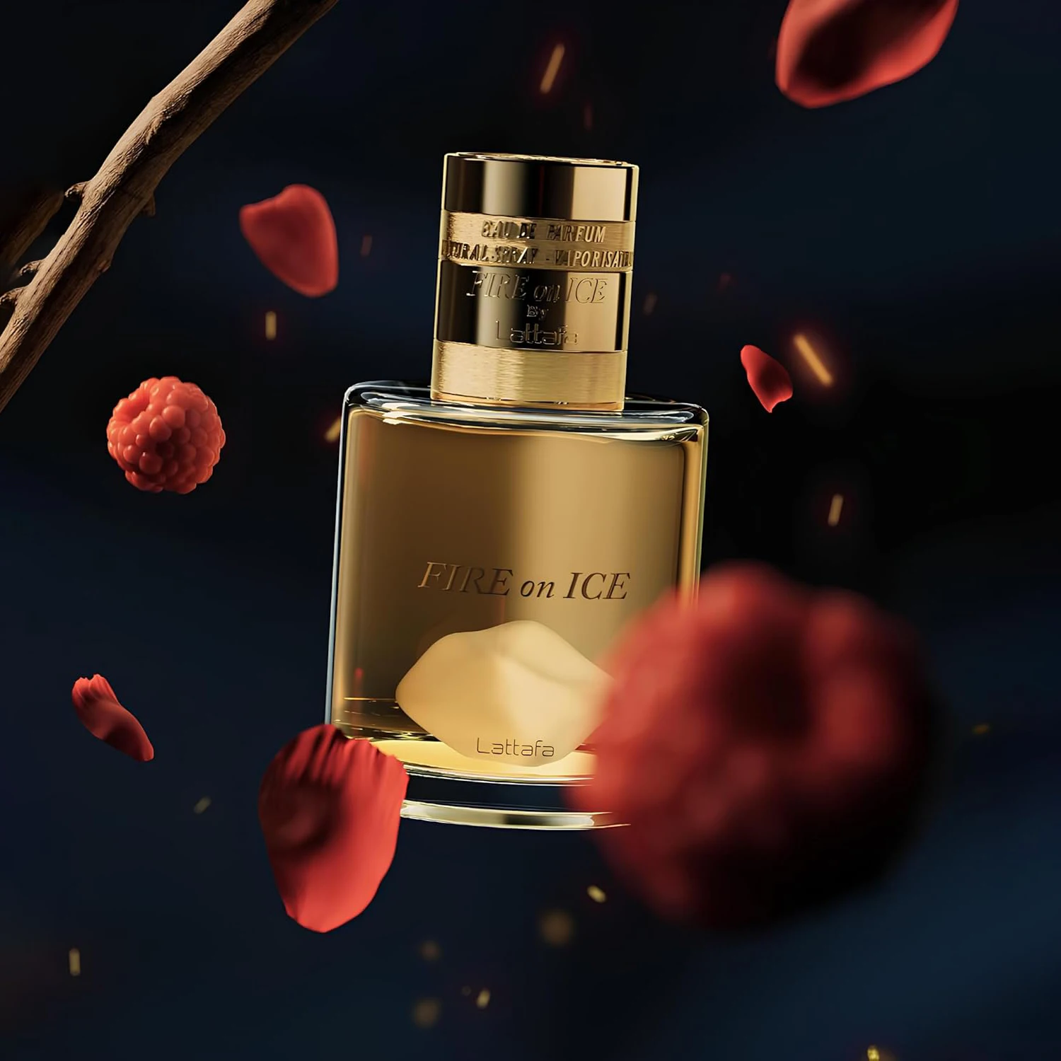 

Lattafa Fire On Ice – Фруктовый, Острый, Вуди, Янтарный – Парфюмерный спрей, стойкий аромат для унисекс, 3,71 унции / 110 мл