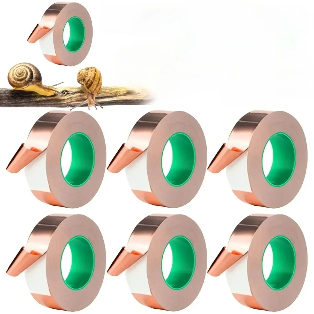Ruban adhésif en feuille de cuivre de 20M, ruban adhésif de réparation conducteur Double face pour blindage EMI, artisanat, réparations électriques, Circuit de mise à la terre
