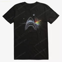 2024 Summer Dark Jaw Of The Moon Shark Prism T Shirt Men Kids Funny Women Vintage Rock Band Cotton Floyds Short Sleeve Tee Pink