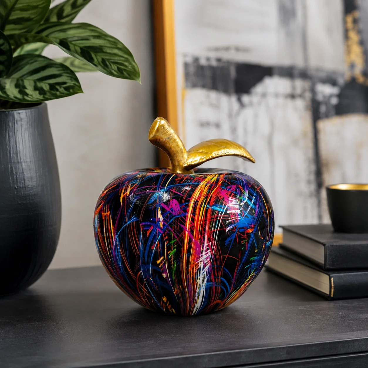 Hand Painted Resin Apple Sculp - Resin Art Table Top review and price