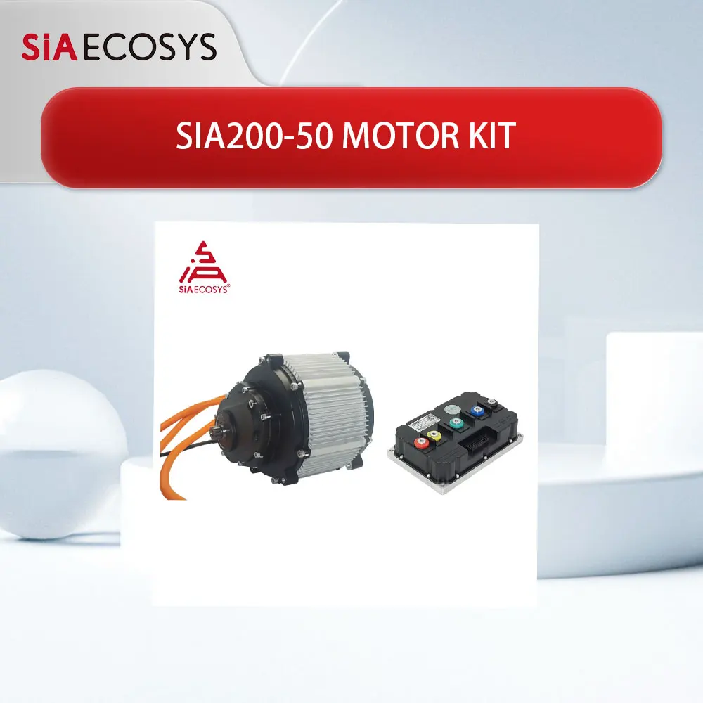 

SIA200-50 12KW Peak 26kW 92N.m SIAECOSYS PMSM Motor with 1:2.05 Gear Ratio IP67 Motor With ND721200B for Electric Motorcycle