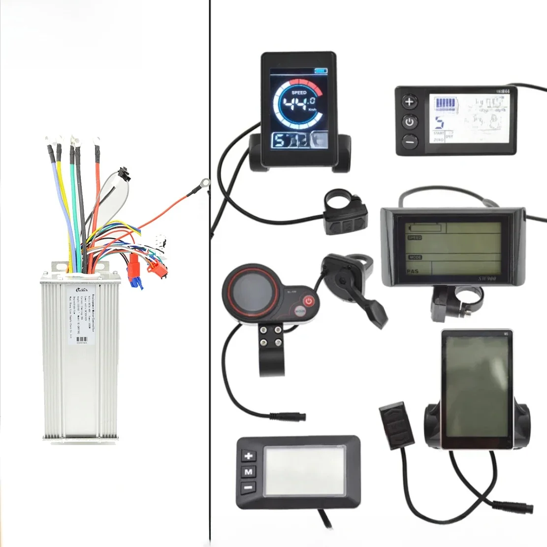 AliExpress NONE 36V 60V Electric Bicycle 38A Brushless Motor Controller 1000W LCD Display Intelligent Control Multiple Specifications