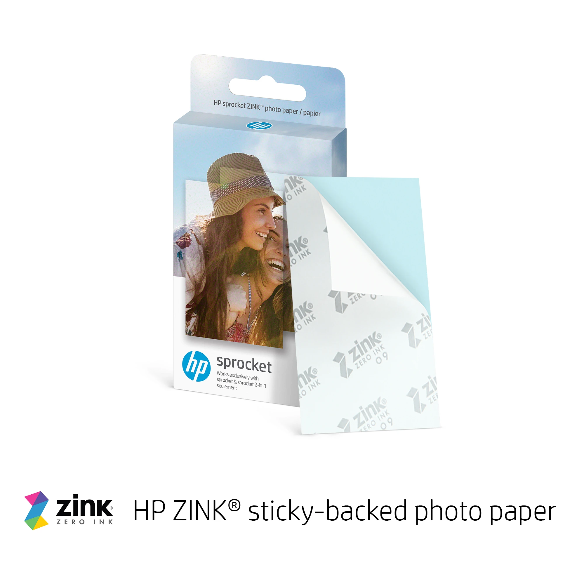 ورق صور HP Sprocket Zink مقاس 2 × 3 بوصة (100 ورقة) لطابعات الصور HP Sprocket