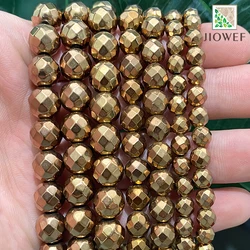 2/3/4/6/8/10mm Natural Faceted Bronze Hematite Beads For Jewelry Making Loose Spacer Beads DIY Bracelet Accessories 15'' Inch