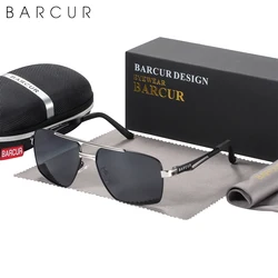 BARCUR Brand Pilot Style Metal Frame Sunglasses Men HD Polarized Women Shades Driving Photochromic Sun Glasses Mirror UV400